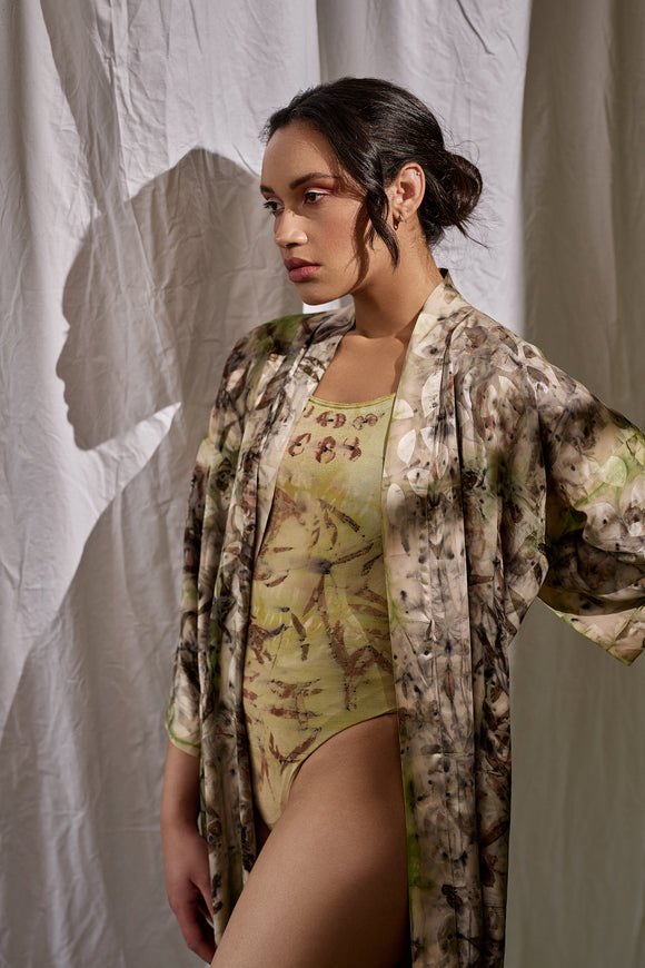 Bodysuits - Botanically Printed Silk & Wool Options