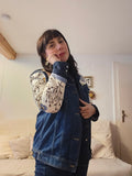 Faded Ferns & Flowery Shrooms πβπ«π Upcycled Denim Jacket
