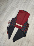 Uptown Vest - Red & White Tweed Small / Medium