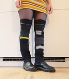 Zerowaste Patchwork Legwarmers - Darkest Night