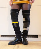 Zerowaste Patchwork Legwarmers - Darkest Night