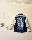 Faded Ferns & Flowery Shrooms πβπ«π Upcycled Denim Jacket