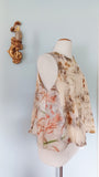 Cream Botanical Silk Ecoprinted Tank