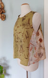 Green Botanical Silk Ecoprinted Tank