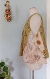 Green Botanical Silk Ecoprinted Tank