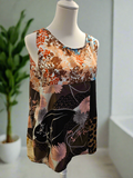 Patchwork Canopy Tank - Midnight Cherry Blossum