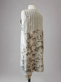 Raw Silk Botanical Print Sheath Dress + Square Pockets