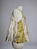 Chartreuse Shibori Eucalyptus Silk Blouse (top only)