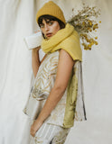 Chartreuse Shibori Eucalyptus Silk Blouse (top only)
