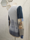 Purrfect Little Pocket Tie Dyed Babyblue Cashmere Cardigan - Small- Medium 💙😻