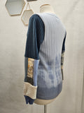Purrfect Little Pocket Tie Dyed Babyblue Cashmere Cardigan - Small- Medium 💙😻