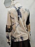 Cashew Coal Tie Dyed Cardigan MEDIUM
