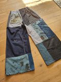 Patchwork Panoma Prance Pants (Upcycled Denim) ONE-SIZE-FITS-MOST