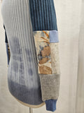 Purrfect Little Pocket Tie Dyed Babyblue Cashmere Cardigan - Small- Medium 💙😻