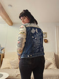 Cyanotype Quilted Patchwork Upcycled Denim Jacket