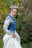 Cyanotype Quilted Patchwork Upcycled Denim Jacket