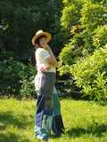 DENIM Patchwork Panoma Prance Pants ONE-SIZE-FITS-MOST
