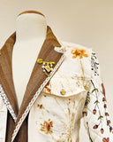 60's Reworked Denim & Wool Botanical Blazer