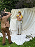 Chartreuse Shibori Eucalyptus Silk Blouse (top only)