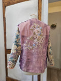 Lilac Lover 💜 Cashmere & Barkcloth Quilted Floral Jacket