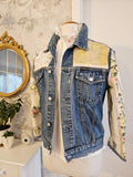 Cyanotype Quilted Patchwork Upcycled Denim Jacket