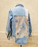 Upcycled Denim Jacket with Protection Eye