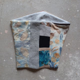 Sandstone Eco Printed Hooded Cowl Scarf - REVERSIBLE