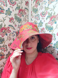 Wandering Rose - Reversible Denim & Barkcloth Bucket Hat