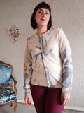 White Peach Tie Dyed Cardigan - MEDIUM/LARGE