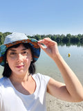 Woodstock Reversible Denim & Barkcloth Bucket Hat