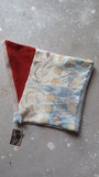 Sandstone Eco Printed Hooded Cowl Scarf - REVERSIBLE