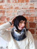 Night Sky Eco Printed Hooded Cowl Scarf REVERSIBLE