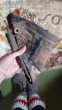 Bronze Two Tone Botanically Printed Silk + Linen Wrap Scarf