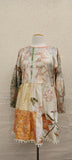 Tuscan Light Patchwork Silk Dress Botanical Bohemia