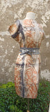 Botanical Print Dupioni Silk Twizzle Dress
