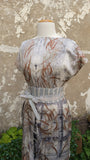 Botanical Print Dupioni Silk Twizzle Dress - Heartfull Harvest