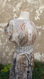 Botanical Print Dupioni Silk Twizzle Dress - Heartfull Harvest