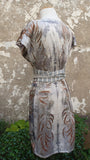 Botanical Print Dupioni Silk Twizzle Dress - Heartfull Harvest