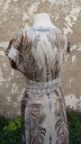 Botanical Print Dupioni Silk Twizzle Dress - Heartfull Harvest