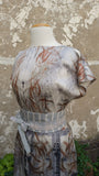 Botanical Print Dupioni Silk Twizzle Dress - Heartfull Harvest