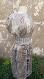 Botanical Print Dupioni Silk Twizzle Dress - Heartfull Harvest