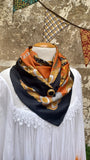 Vintage Wrap + Button Scarf Saffron