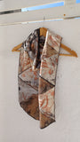 Silk Patchwork Botanical Print Scarf