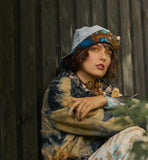 Woodstock Reversible Denim & Barkcloth Bucket Hat