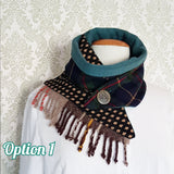 Tassel Button Up Scarf