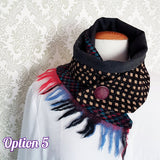 Tassel Button Up Scarf