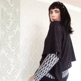 Perforated Black Box Blouse - ONE/SIZE