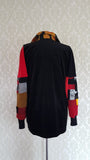 SO 90's Velour Leopard Upcyled Zip Up Jacket