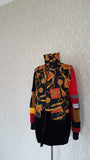 SO 90's Velour Leopard Upcyled Zip Up Jacket