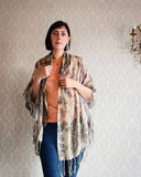 Eucalyptus & Rose Eco Printed Vintage Cotton Shawl